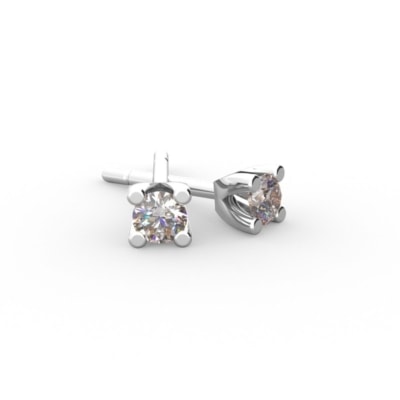 Pendientes solitario con diamantes