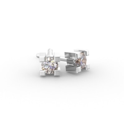 Pendientes solitario con diamantes