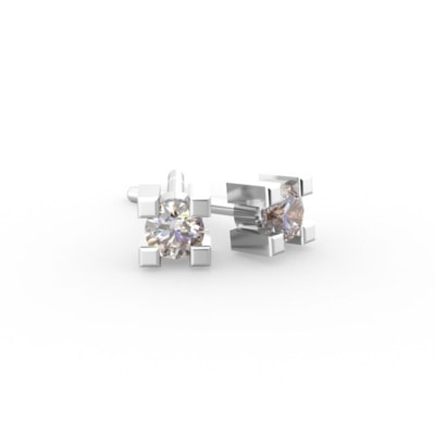 Pendientes solitario con diamantes