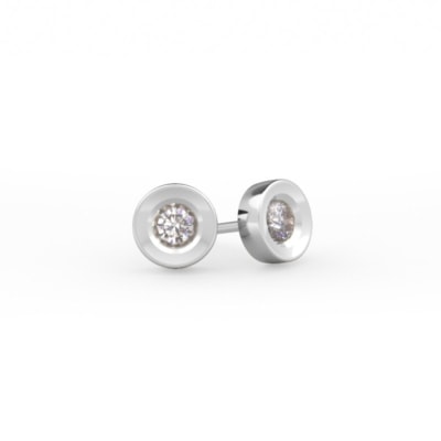 Pendientes solitario con diamantes