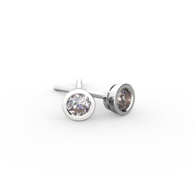 Pendientes solitario con diamantes