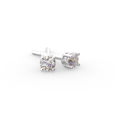 Pendientes solitario con diamantes