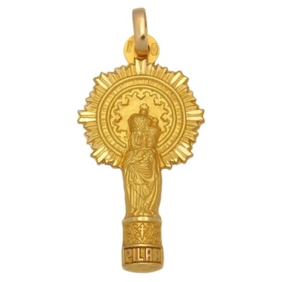 Medalla Virgen del Pilar de oro 18kl
