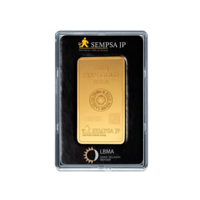 Lingote oro 100 gramos