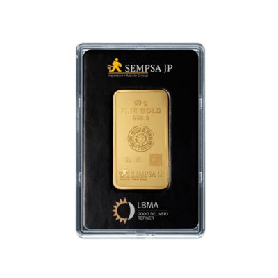 Lingote oro 50 gramos